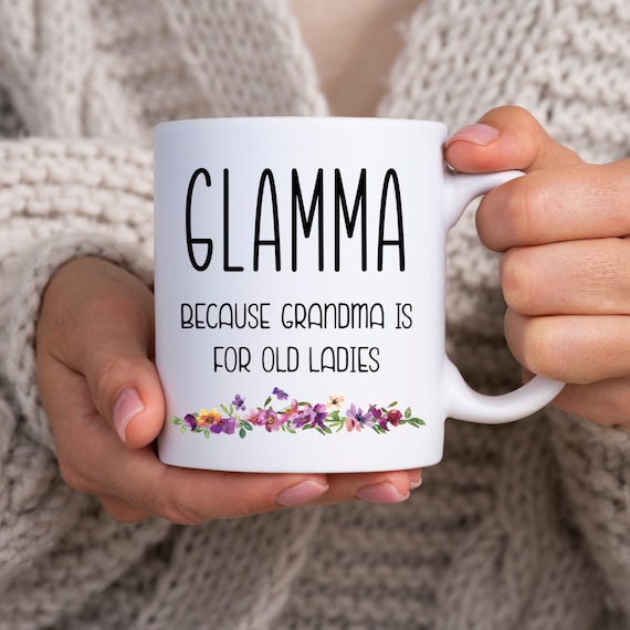 Personalized Glamma Mug, New Grandma Announcement Coffee Mug