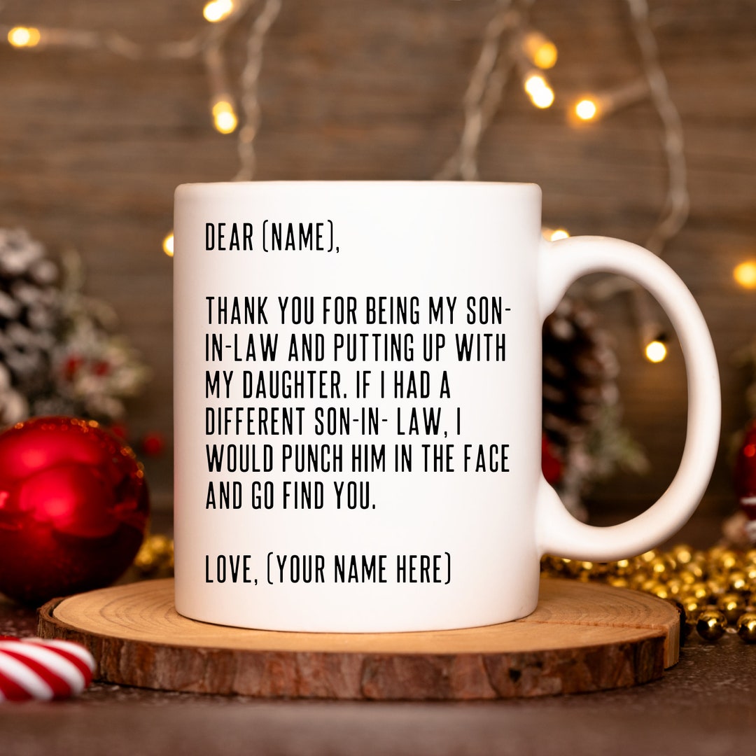 Taza de yerno regalos divertidos para yerno taza SIL Etsy España