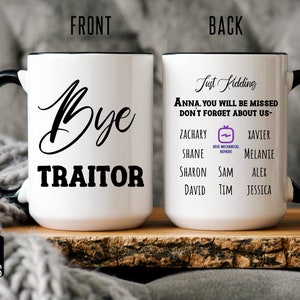 Personalized Coworker Leaving Gifts, Farewell Coworker Gifts, Leaving Job Gift, Coworkers mug, Good Luck Bye, Retirement Gifts for Women