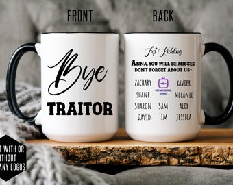 Personalized Coworker Leaving Gifts, Farewell Coworker Gifts, Leaving Job Gift, Coworkers mug, Good Luck Bye, Retirement Gifts for Women