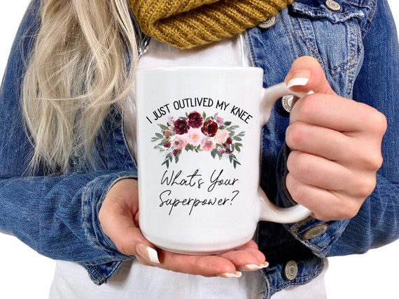Funny Knee Replacement Mug Thinking of You Knee Replacement Gift Knee Surgery Mug Joint Replacement Gift Knee Surgery Gift New Knee Mug
