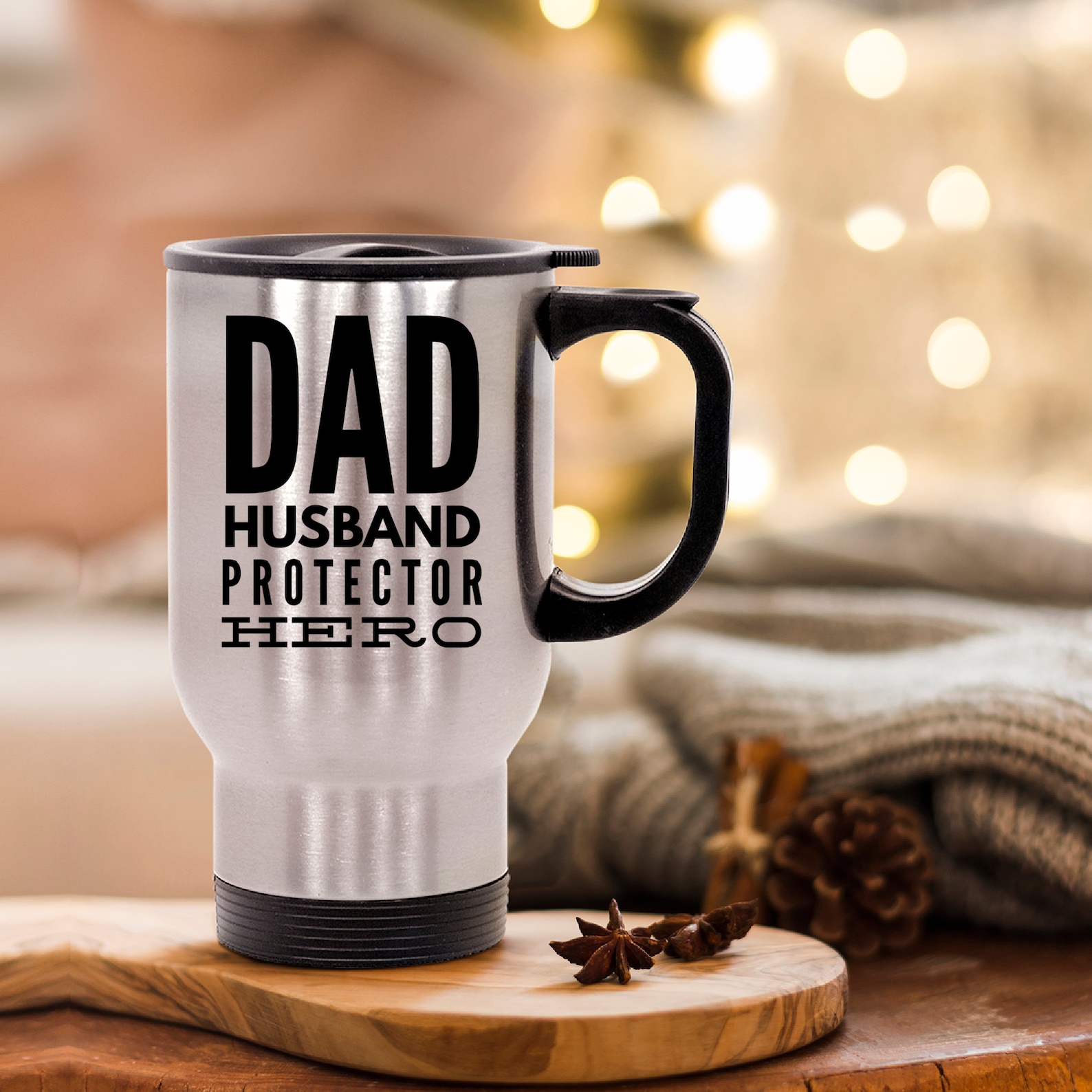 Funny Dad Travel Mug Gift Dad Husband Protector Hero Mug Dad Etsy UK