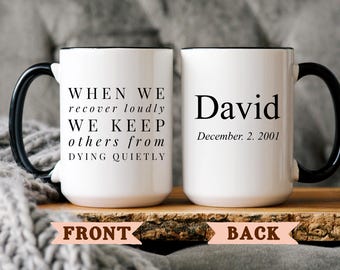 Personalized Sobriety Gift, Sober Anniversary Gift, AA Recovery Gift, Gift for Recovering Addict, Soberversary Gift, Recover Loudly