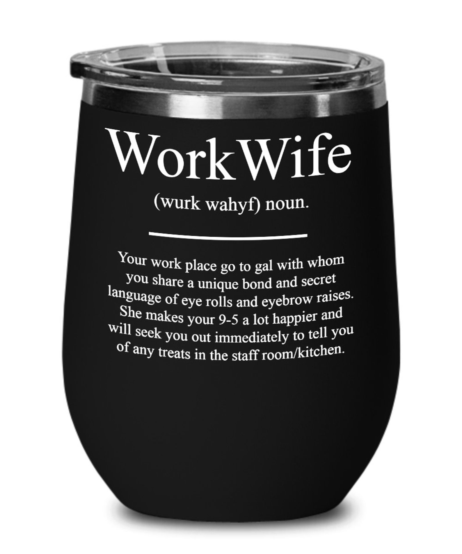 Funny Work Wife Gift Wine Cup Birthday Appreciation - Etsy