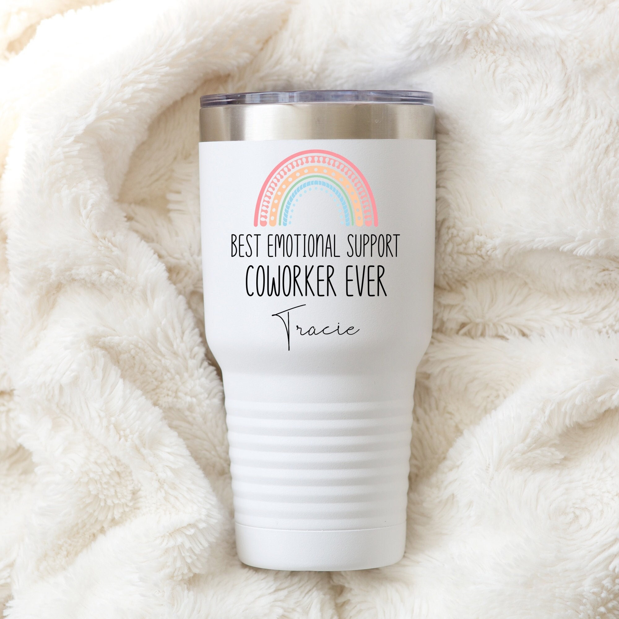Emotional Support Coworker Tumbler Personalized Work Wife - Etsy