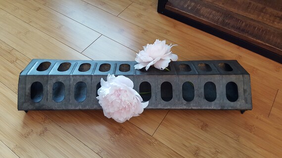 Vintage Metal Galvanized Chicken Feeder Etsy