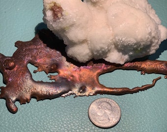 Cave calcite quartz white aragonite on quartz matrix snowy milky