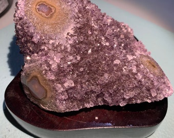 Amethyst druzy geode with polished points