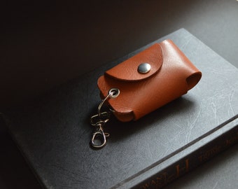 Car Remote Control Holder,Car Key Wallet,Smart Car Key Case,Leather keychain,Gift,Handmade,House Key Holder,Brown Genuine Leather,Key Fob