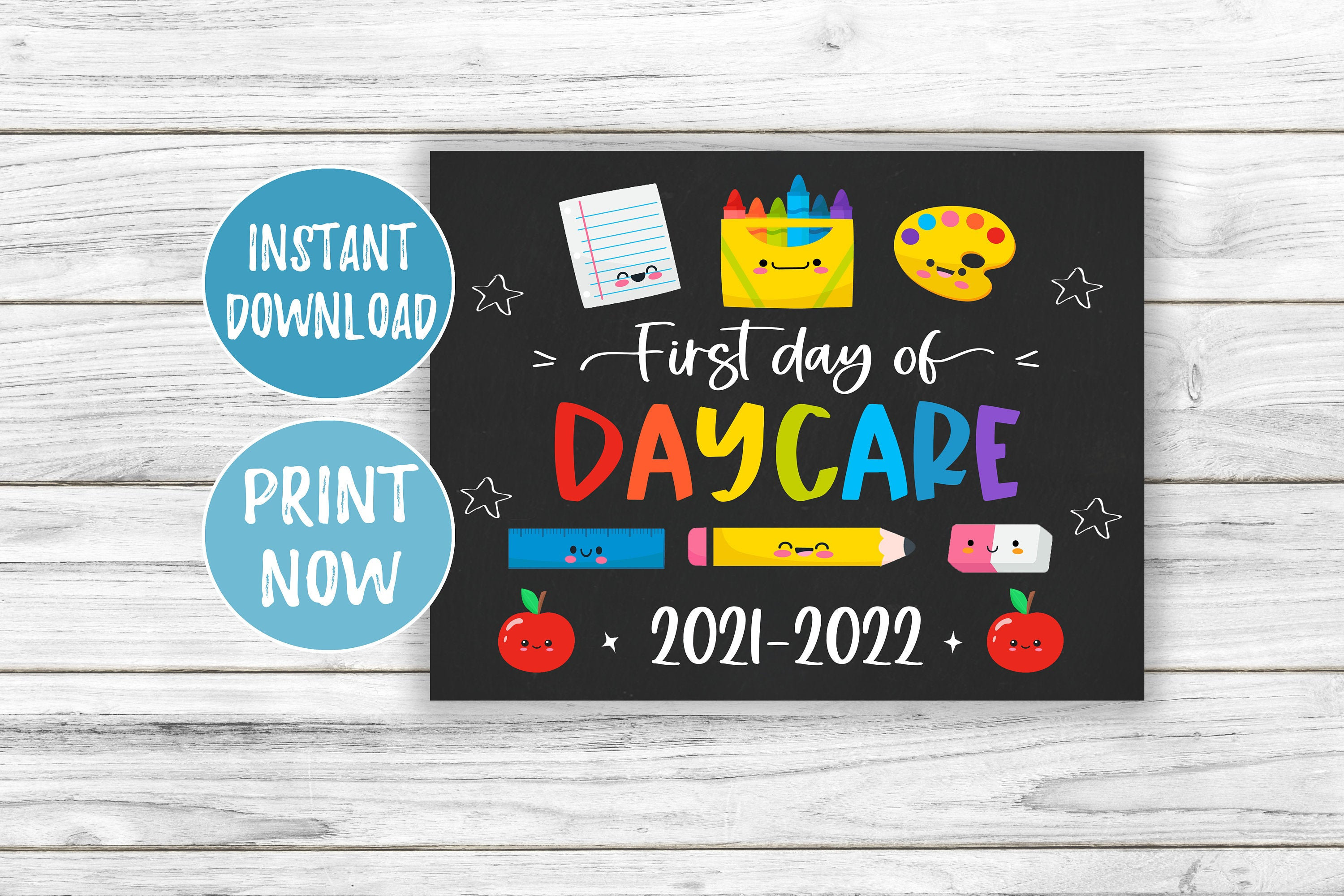 First Day Of Daycare Printable Sign Back To School Sign Etsy First Day Of Daycare Printable Sign Back To School Sign Etsy