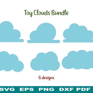 Toy Story Clouds SVG,Cloud cut files for nursery wall decor themed birthday party printable crafts painting scrabbooking