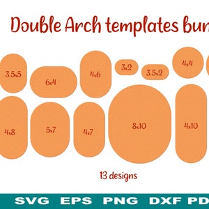 Double Arch sjabloon SVG-bundel, Double Arch gesneden bestand, Double Arch bruiloft uitnodiging, ovale uitnodiging SVG, menu, kaart plaatsen, tafelnummer, barbord
