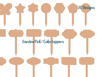 Garden Pick svg,Plant Stakes template,Plant labels svg,Garden Markers,Herb name tags, Vegetable stakes,laser cut files, Glowforge, cricut
