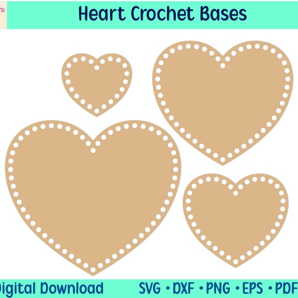 Crochet Bag Base,Heart shape Basket bottoms,Purse making, DIY Bag making supplies for tshirt yarn,No sew craft files,Wooden crochet floor