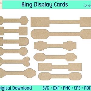 Display Card for ring,Display Card Template,Jewelry Packing Cards,Circular Rectangular Dumbbell Label,SVG cut files for Cricut Glowforge