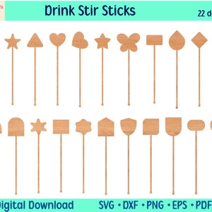 Champagne Drink Stirrer SVG,Swizzle Stick,Wedding Drink Stirrers Bundle,Laser Cut File,Cocktail StirrerFiles,Glowforge SVG File,Summer Party