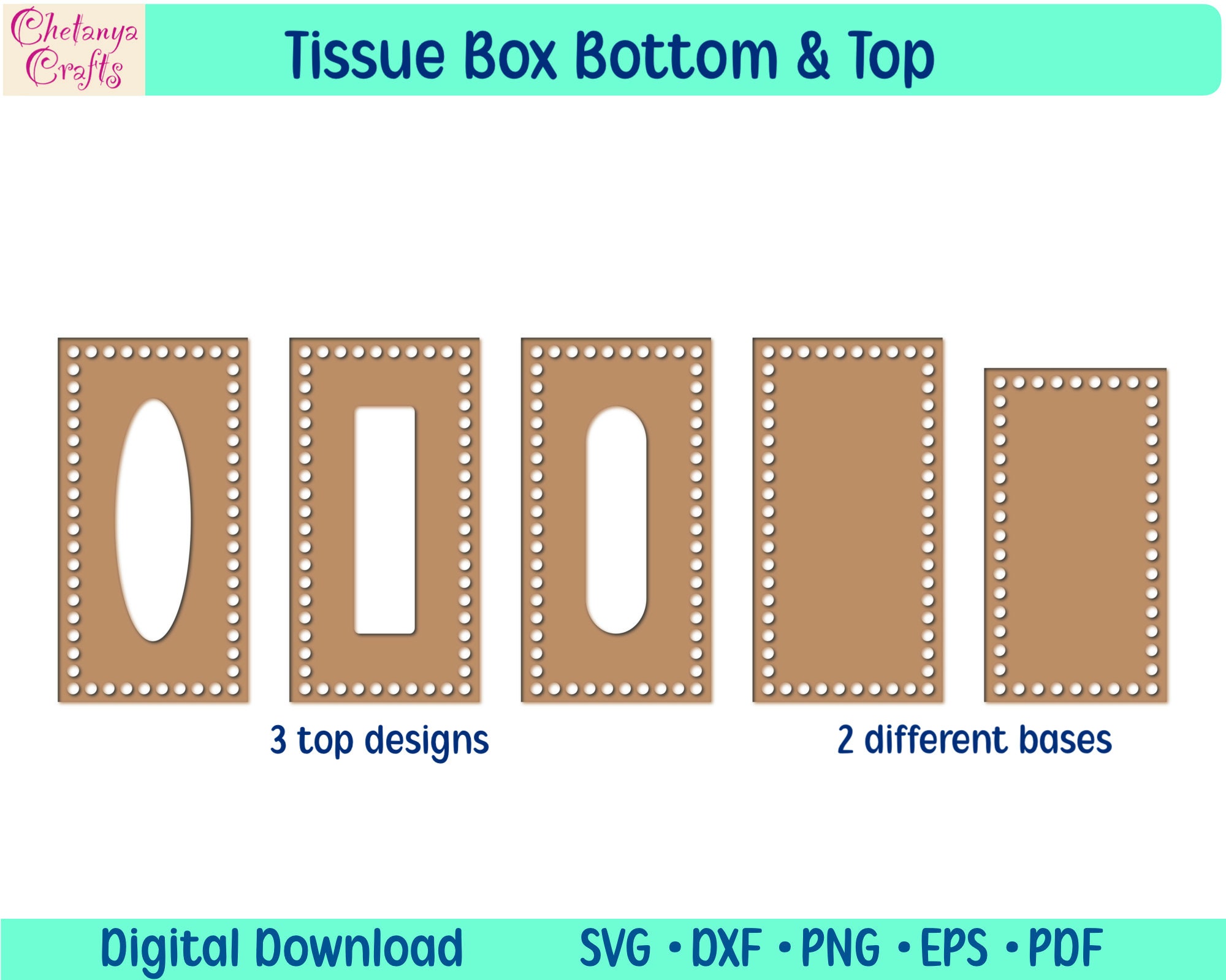 Tissue Box Base and Top Template for Crochet DIY Handmade Craft ...