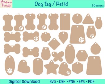Pet tag template, Dog Id, dog tags svg, Pet name label, Pet charms, ornaments, pendants, cats identifier tag, Pet Tag Sublimation,Cut files