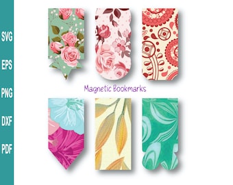 Magnetic Bookmark SVG, Book Lover Gift, DIY Planner Book Mark, Page Keeper Template, No Sew files for Cricut Cut Files, Silhouette Cut Files