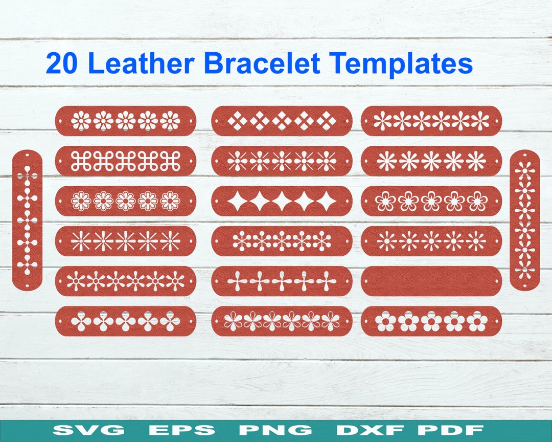 Cuff Bracelet Svg,faux Leather Cuff Bracelet Templates,cricut Bracelet