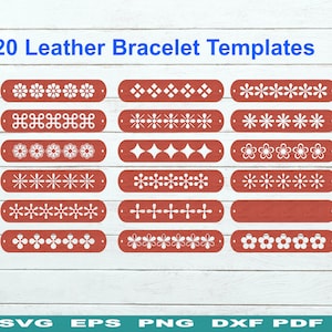Cuff Bracelet SVG,Faux Leather Cuff Bracelet Templates,Cricut Bracelet Cut Files,Commercial use, Instant download,DIY Rubber Bracelet