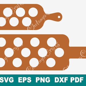 Shots serving paddle template svg, woodworking project plan digital file, instant download, commercial use, cut files for cricut, glowforge