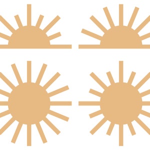 Boho soleil SVG, SVG de chambre de bébé soleil, clipart soleil, art mural soleil, fichier découpé au laser soleil, SVG soleil, fichiers Machine de découpe