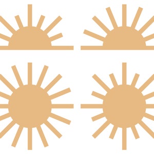 Boho Sun SVG,Sun Nursery SVG,Sunshine Clipart,Sun Wall Art,Sun Laser Cut File,Sunshine SVG, Cutting Machine files image 1