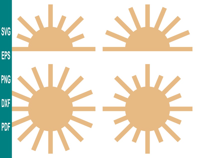 Boho Sun SVG,Sun Nursery SVG,Sunshine Clipart,Sun Wall Art,Sun Laser Cut File,Sunshine SVG, Cutting Machine files image 1