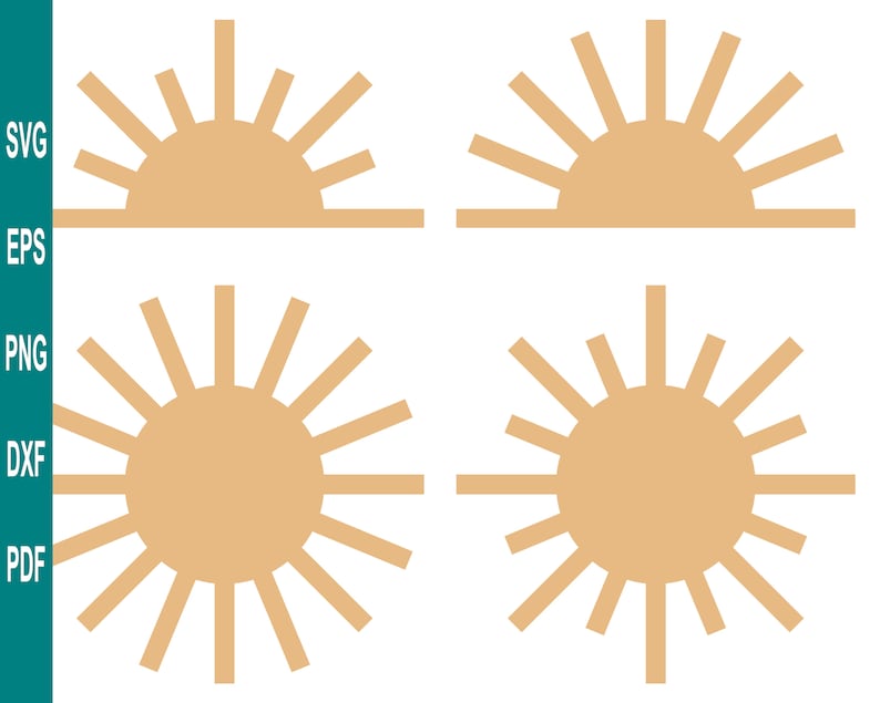 Boho Sun SVG, Sun Nursery SVG, Sunshine Clipart, Sun Wall Art, Sun Laser Cut File, Sunshine SVG, Cutting Machine Files bild 1