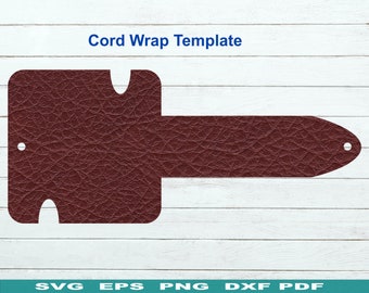 Faux Leather Cord Organizer Template, tech gifts svg, headphone and charger cord keeper,cable holder template, Felt Tie Cord Organiser SVG