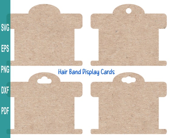 Hair Band Display Card Template Svg Bundle, Instant Download, Cricut  Accessories Card, Packaging Card, Cricut Silhouette Accessories 