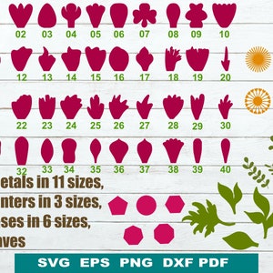 Paper Flower Petal Template SVG,DIY Paper Flower svg,Printable Petals PDF,Giant paper Flower Templates,Cricut Cut Files,Silhouette Cut Files