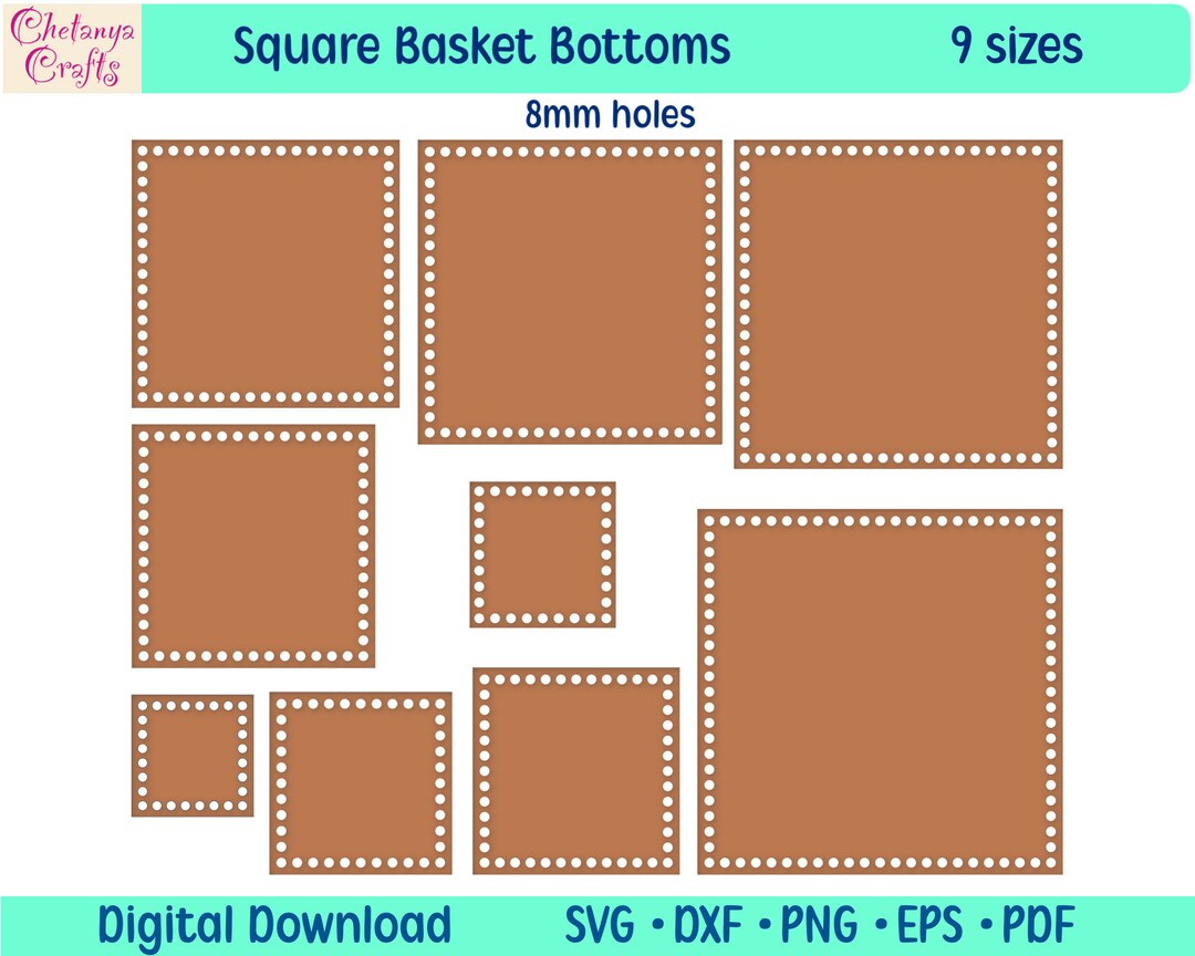 Square Bottom for Crochet Basket DIY Handmade Wood Crafts Weaving ...