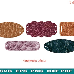 Faux Leather Tags Template,Clothing Labels SVG,Beanie Patches, Tags template for Knitting,Quilting,Sewing,Handmade goods, Garments label svg