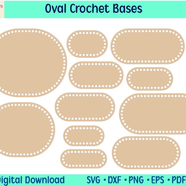 Crochet Bag Base,Oval shape Basket bottoms,Purse making, DIY Bag making supplies for tshirt yarn,No sew craft files,Wooden crochet floor