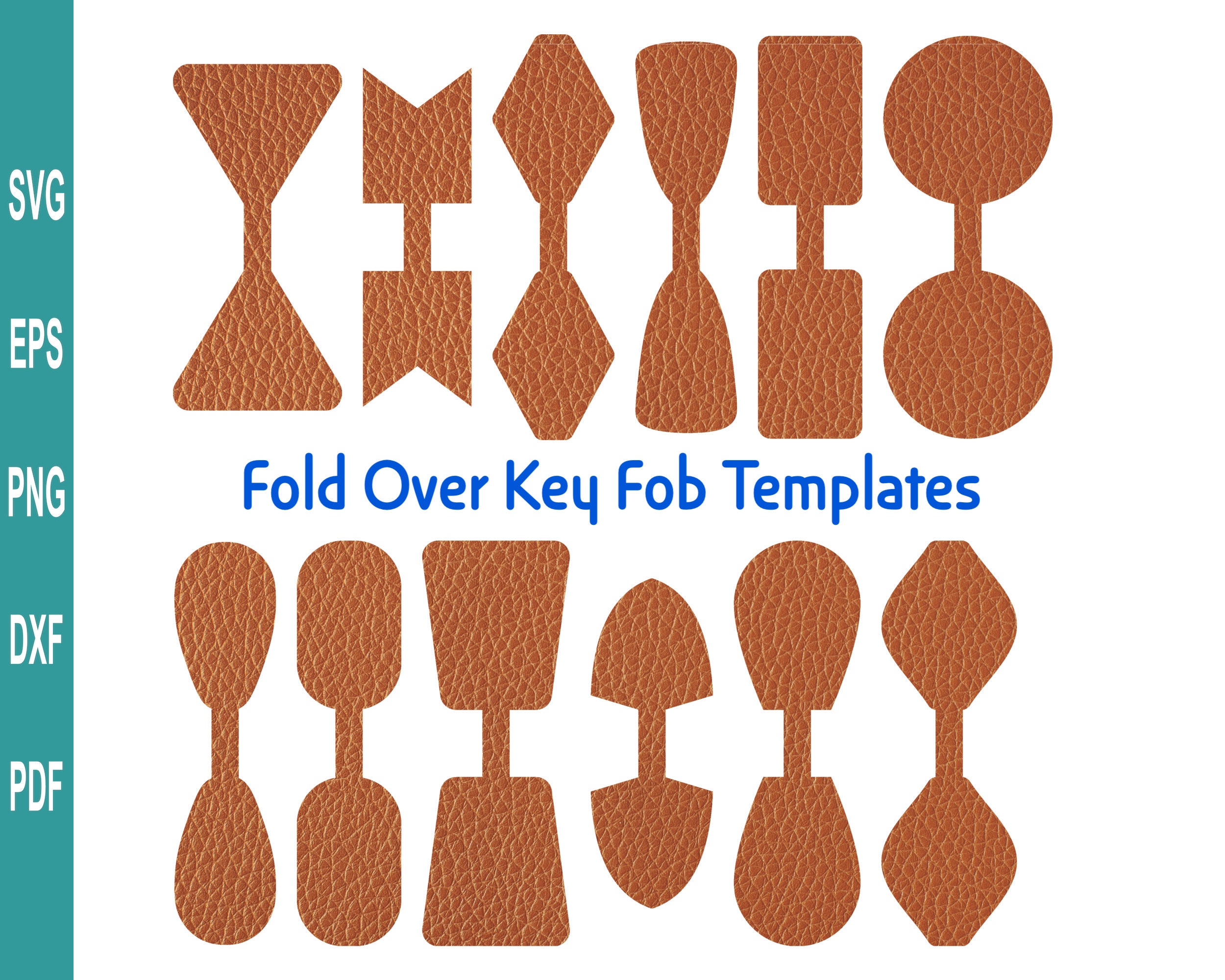 Faux Leather Keychain Template