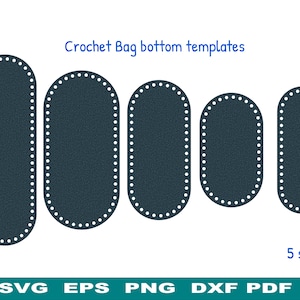 Oval Bottom for Knitted Bag SVG,leather Bag Accessories Handmade Bottom, DIY Crochet Bag Bottom, Bag Parts Accessory, Cricut cut files