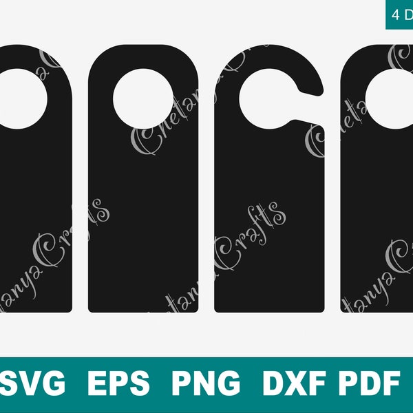 Door Hanger SVG, Door tag template, Do not disturb sign for hotel door, Glowforge SVG, door hanger template,svg,dxf,png,pdf,eps