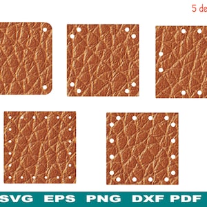 Faux Leather SEW ON Knitting Labels SVG,Beanie Patches,Square Crochet Tags Template,Tags template for Quilting,Sewing,Handmade goods,Garment