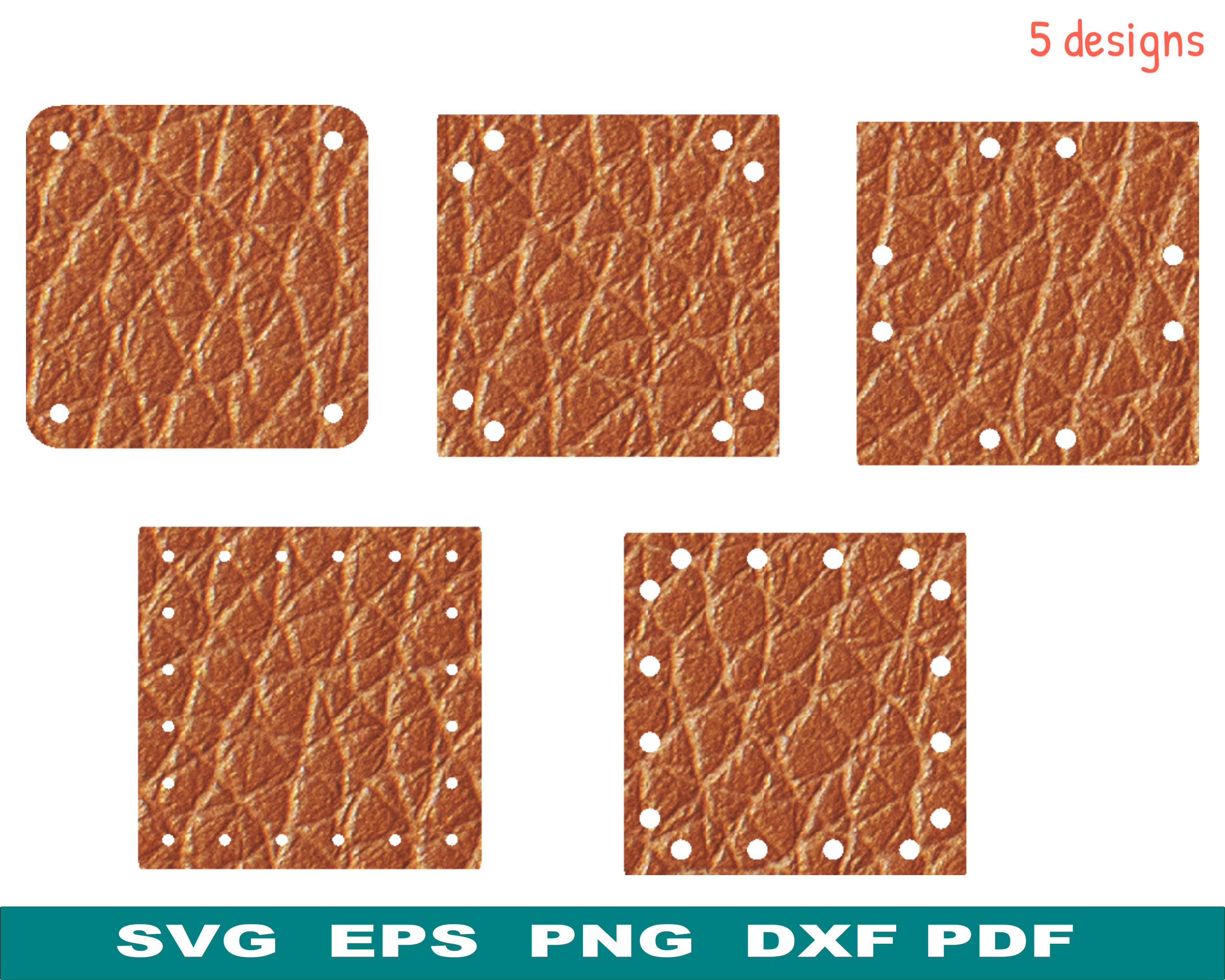 Faux Leather SEW ON Knitting Labels Svgbeanie Patchessquare 