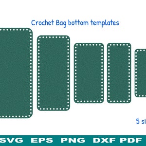 Rounded Rectangle Basket Bases SVG, Bottoms for Crochet Baskets, Narrow Rounded Rectangle Bases, Bottoms Bases, Cricut cut files digital