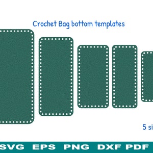 Abgerundete Rechteckböden SVG, Böden für Häkelkörbe, schmale abgerundete Rechteckböden, Böden Basen, Cricut Dateien digital