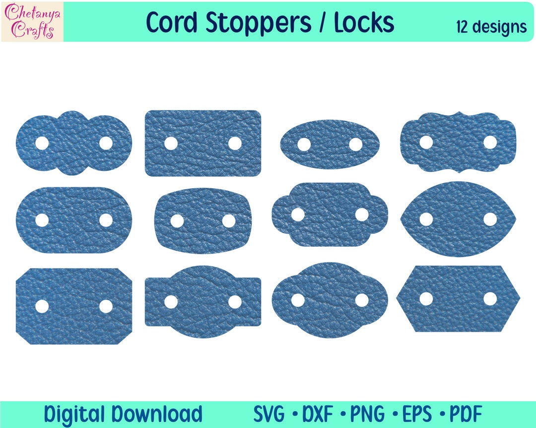 Leather Cord Two Hole Stopper Svg,drawstring End Locks,washers for Bags