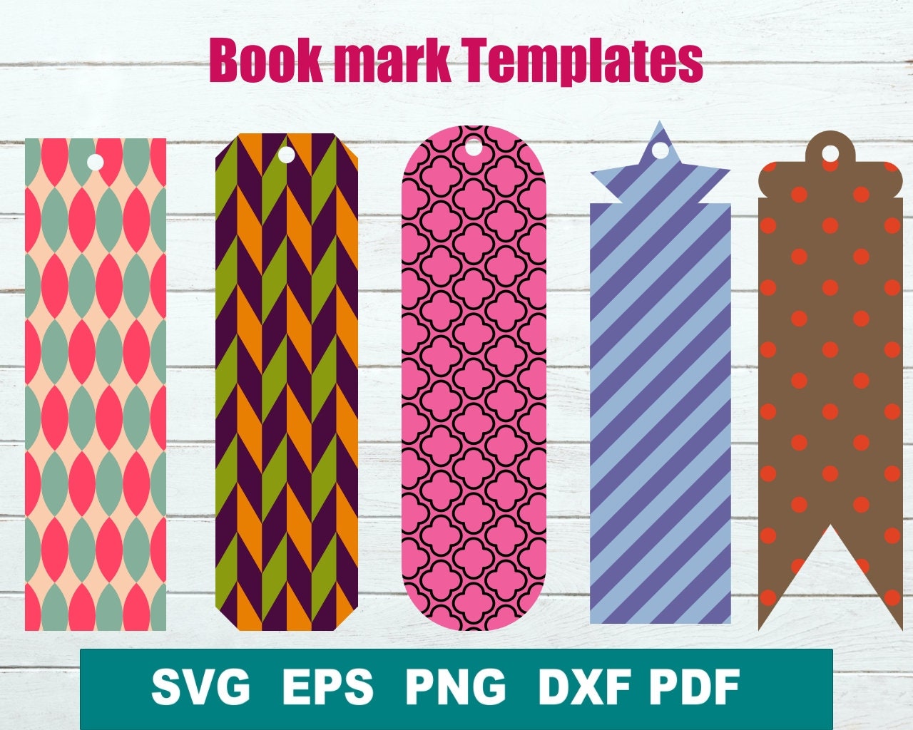 Book Mark Template Svg Bookmark Svg Bundle Instant Download Etsy