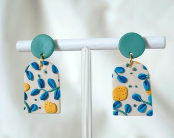 Pendientes de declaración de limones / arcilla polimérica