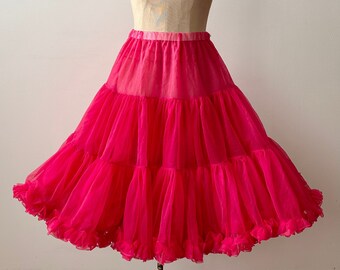 Vintage Pink Nylon Crinoline | petticoat