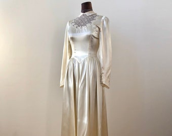 Antique | Vintage 1930s Liquid Satin Wedding Dress