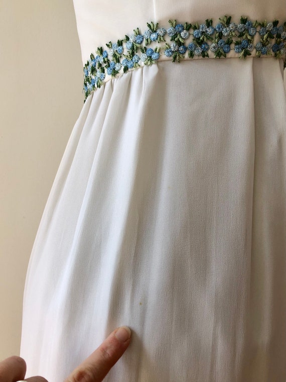 60's White Hooded Maxi Dress main image 1