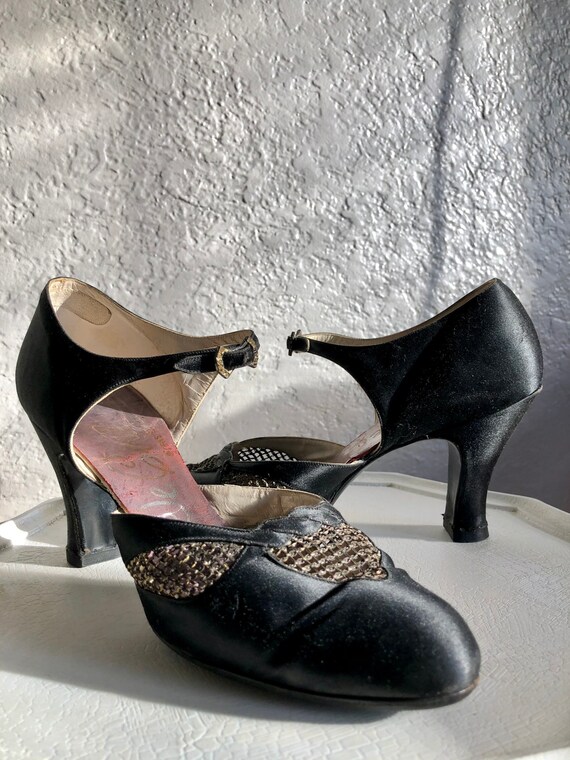 Vintage 1930s Satin Heels